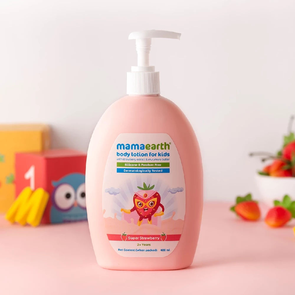 Super Strawberry Body Lotion for Kids With Strawberry & Shea Butter, 400 ml-2.webp